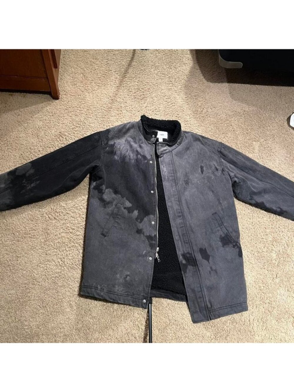 Fashion Nova black & gray sherpa lined jacket #sherpa
